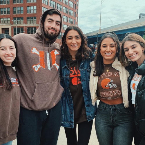 Visiting my family in my hometown, Cleveland, OH. Go Browns! • Julia Giordano, Hummingbird Marketing Services