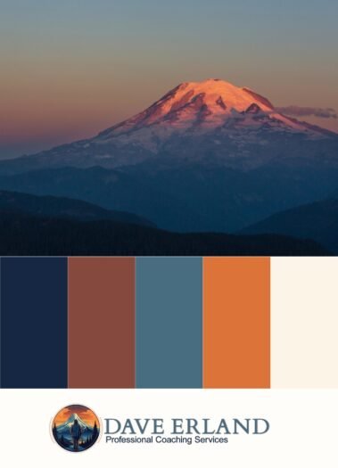 Coach Dave Erland's Brand Color Palette, branding by Hummingbird Marketing Services
