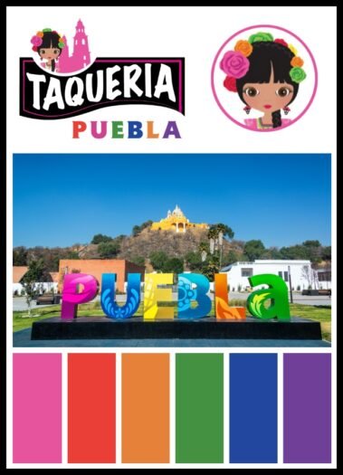 Taqueria Puebla's Color Palette & Branding