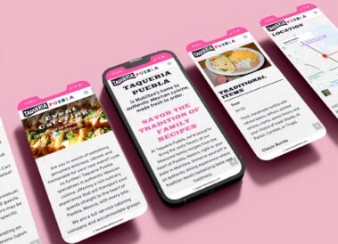 Taqueria Puebla Website Shown on Mobile, responsive design by Hummingbird Marketing Services