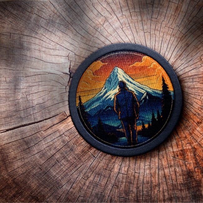 Coach Dave Erland's logo as a patch, branding by Hummingbird Marketing Services