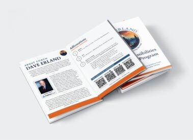 Coach Dave Erland's Infinite Possibilities Workbook, branding by Hummingbird Marketing Services