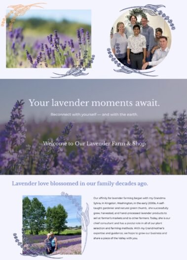 Methow Valley Lavender, beautiful website design by Hummingbird Marketing Services