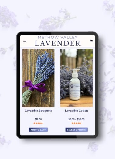 Methow Valley Lavender Online Shop and Products, eCommerce website design by Hummingbird Marketing Services