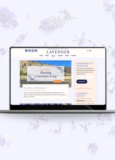 Methow Valley Lavender Blog, beautiful website design by Hummingbird Marketing Services