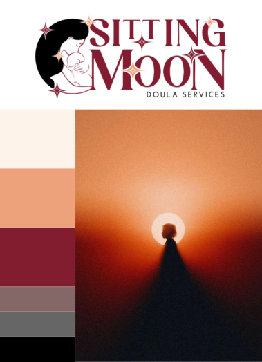 Sitting Moon Doula's Brand Color Palette, branding by Hummingbird Marketing Services