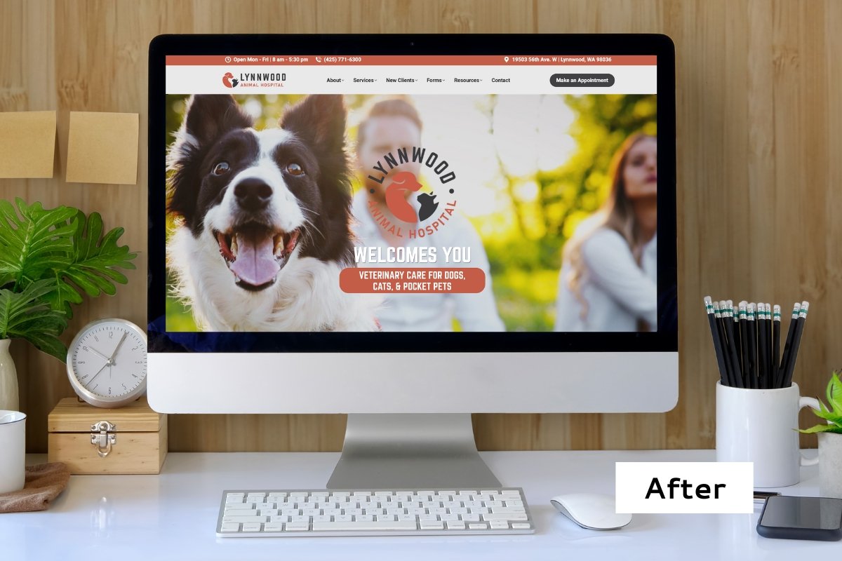 Lynnwood Animal Hospital New Website by Hummingbird Marketing Services