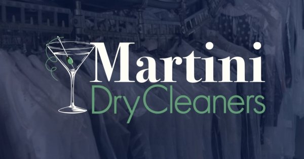 Martini Dry Cleaners, logo and branding by Hummingbird Marketing Services