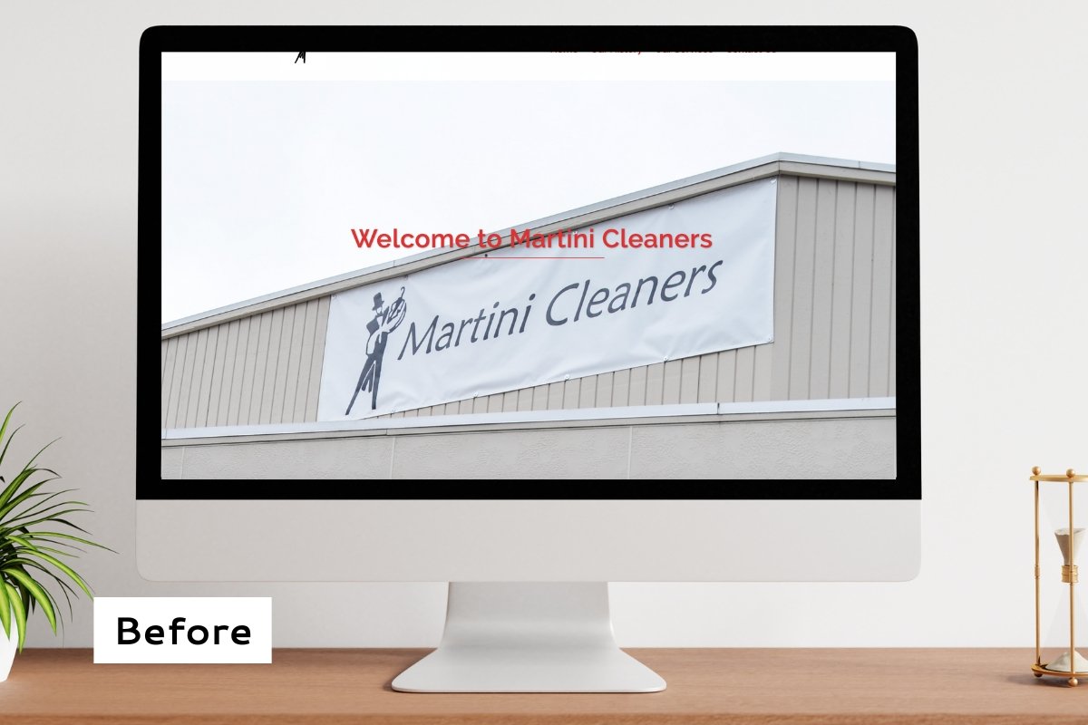 Martini Dry Cleaners Website Before