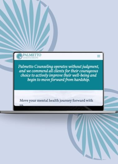 Elements of the Palmetto Counseling Therapy Website Design by Hummingbird Marketing Services