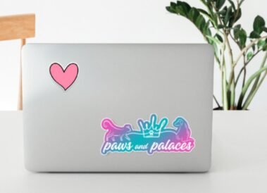 Die Cut Stickers for Paws and Palaces, designed by Hummingbird Marketing Services in Seattle