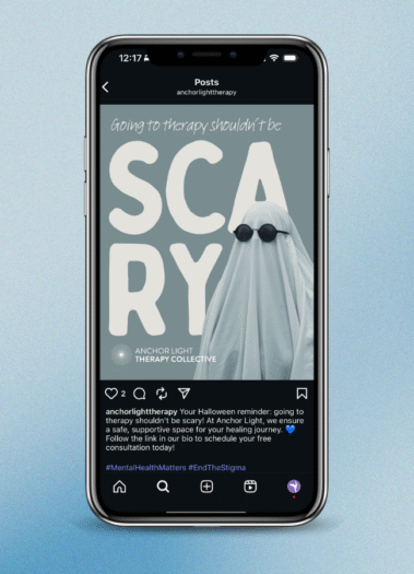 Sample Instagram Post of Anchor Light Therapy — social media management by Hummingbird Marketing Services in Seattle