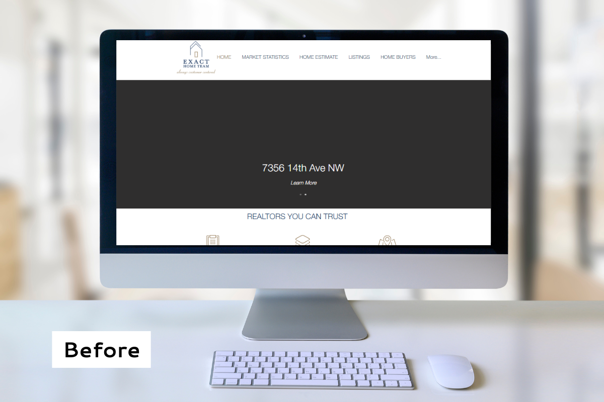 Exact Home Team: Before Website Redesign