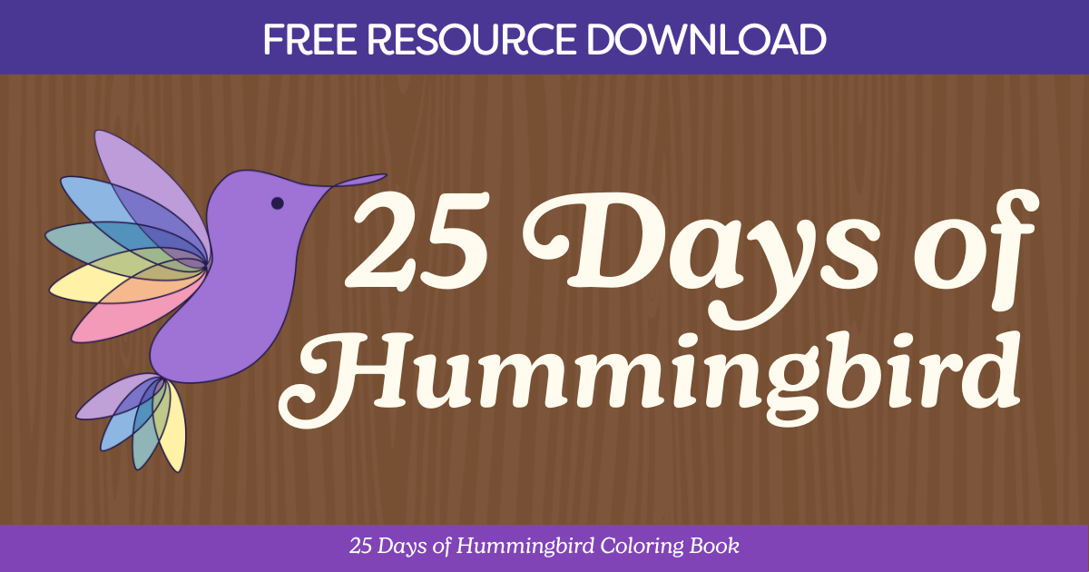 Download our free 25 Days of Hummingbird Digital Coloring Book and celebrate the holidays by coloring in 25 Advent Calendar Stained Glass Windows | By Hummingbird Marketing Services