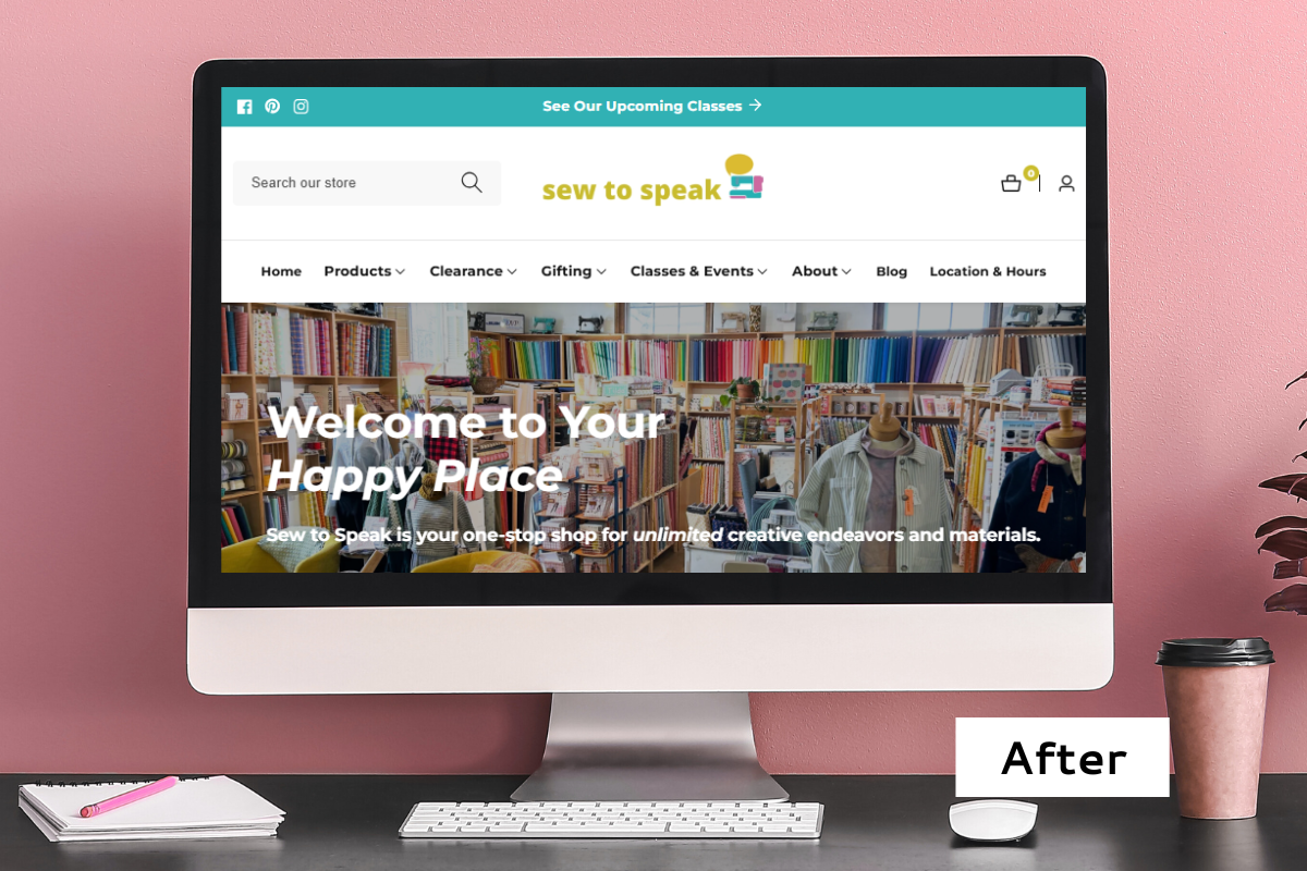 Sew to Speak's New Website Design by Hummingbird Marketing Services in Seattle