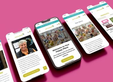 Sew to Speak Website Shown on Mobile, craft store website designed by Hummingbird Marketing Services in Seattle