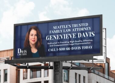 Mock-up of a billboard for Davis Law Firm | New Brand and Logo Design by Hummingbird Marketing Services