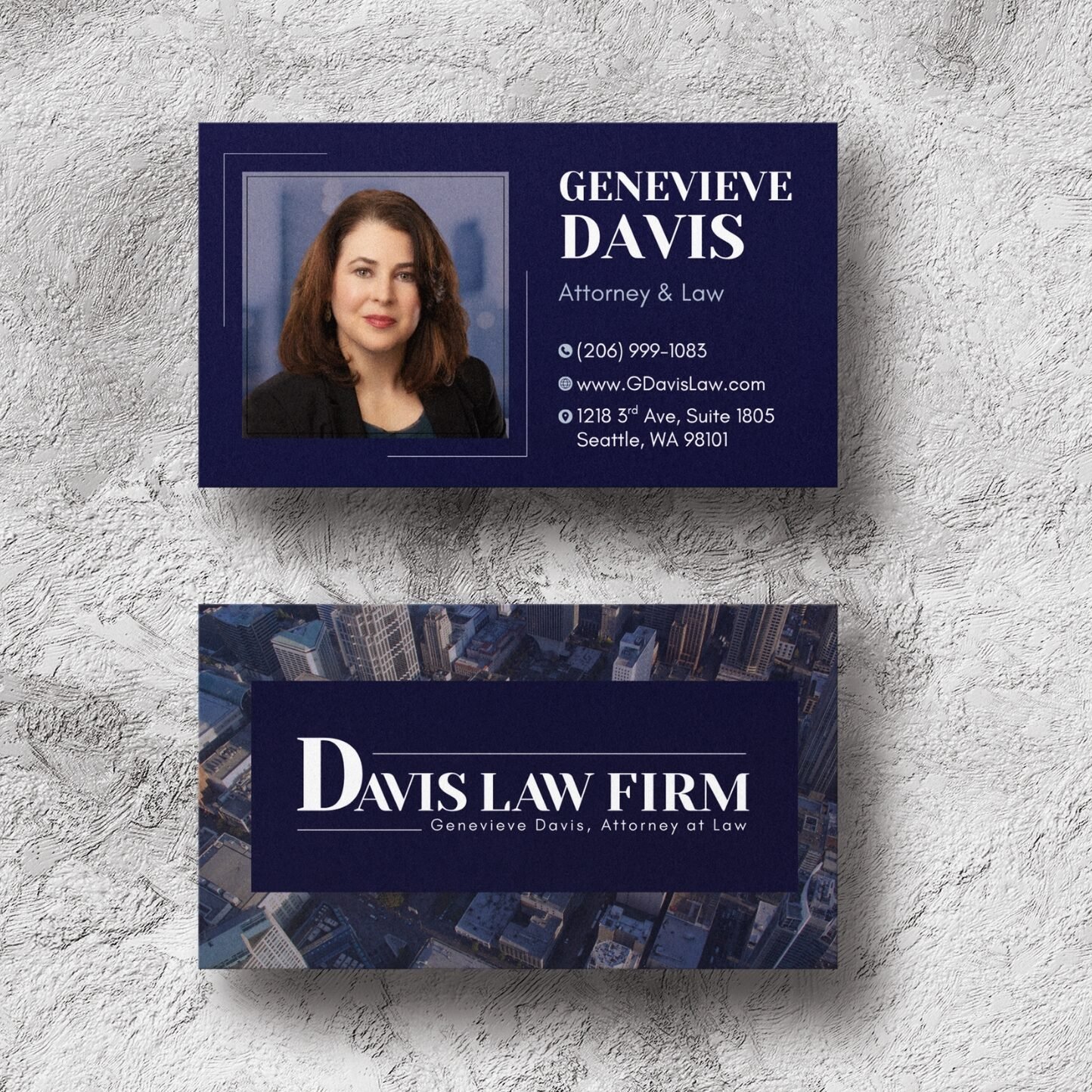 Davis Law Firm Business Cards | New Brand and Logo Design by Hummingbird Marketing Services